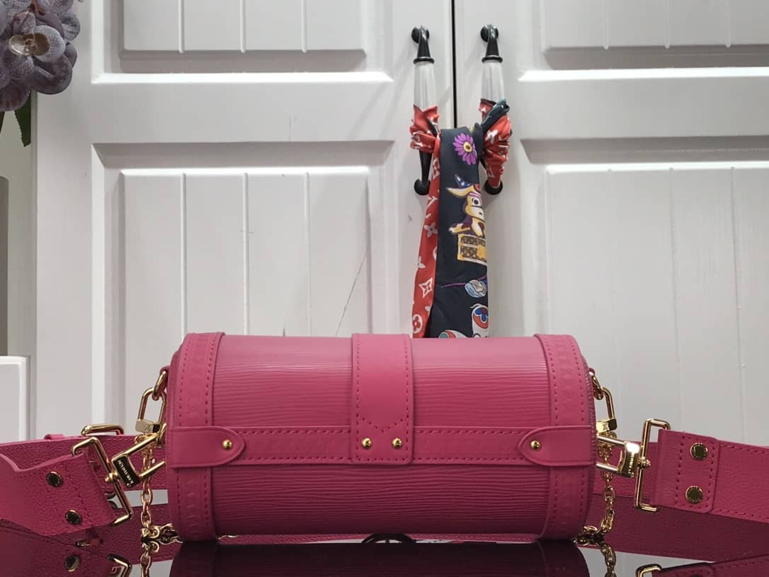 Louis Vuitton Papillon Trunk Monogram Chain Replica Crossbody Bag Pink M57836