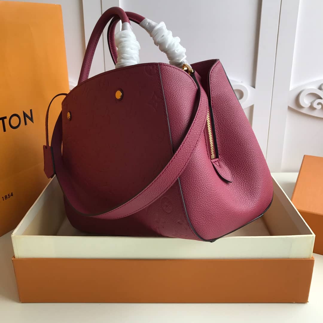 Louis Vuitton Monogram Montaigne MM Shoulder Bag Replica Red M41048