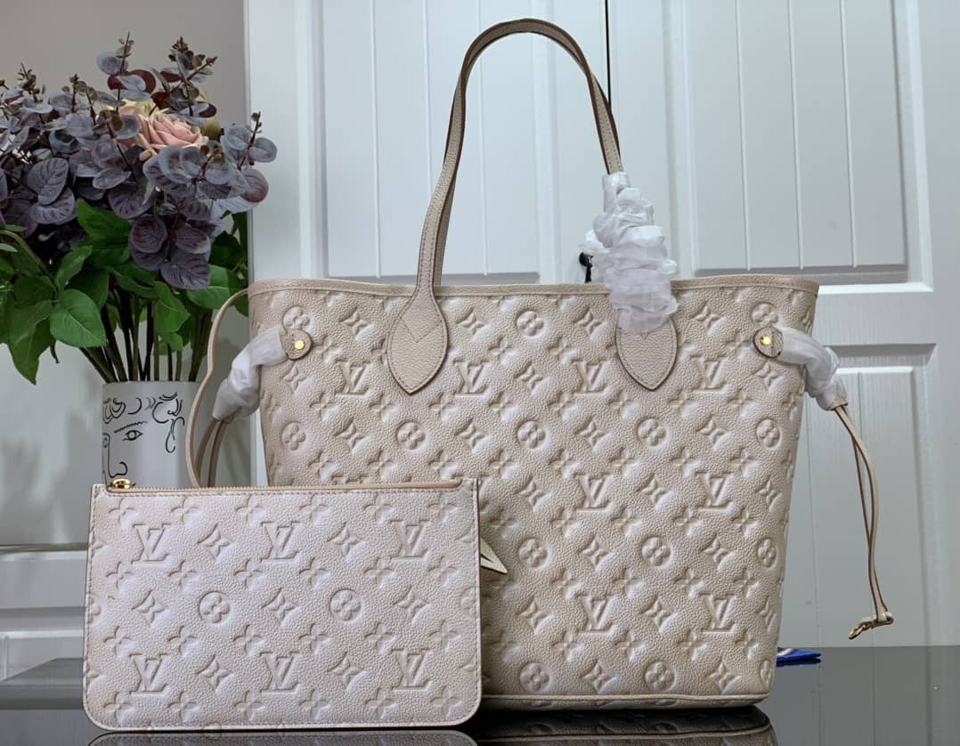 Louis Vuitton Neverfull MM Carryall Pale Beige M46231 Replica Tote