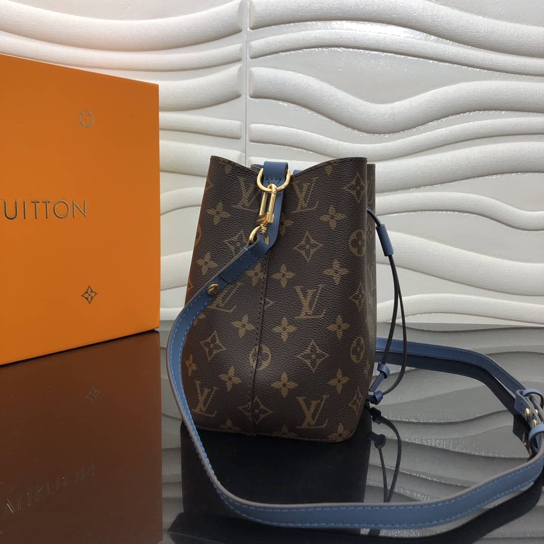 Louis Vuitton Noe Monogram Canvas Replica Bucket Bag Blue