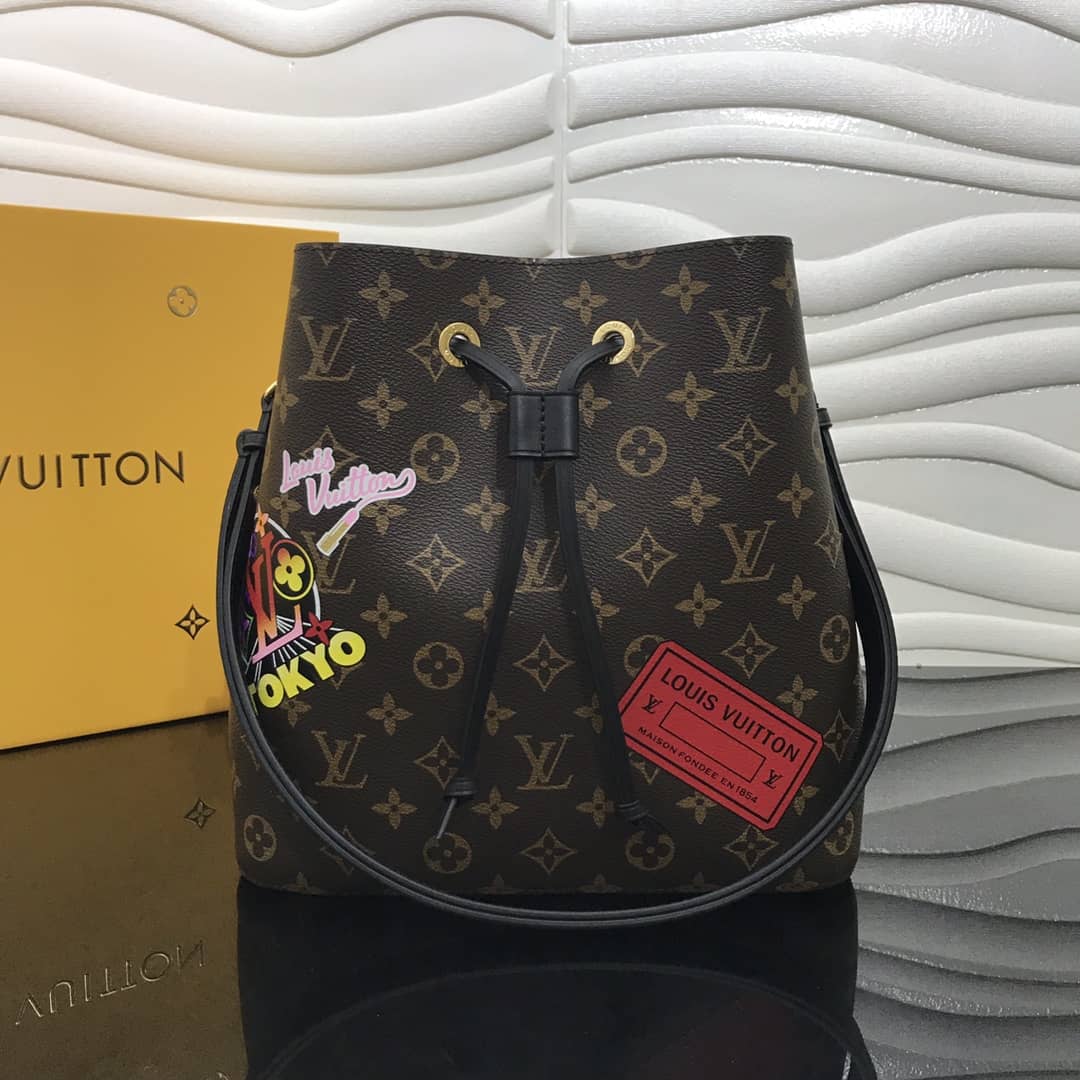 Louis Vuitton Neonoe Monogram Canvas Noir Replica Shoulder Bag M44020