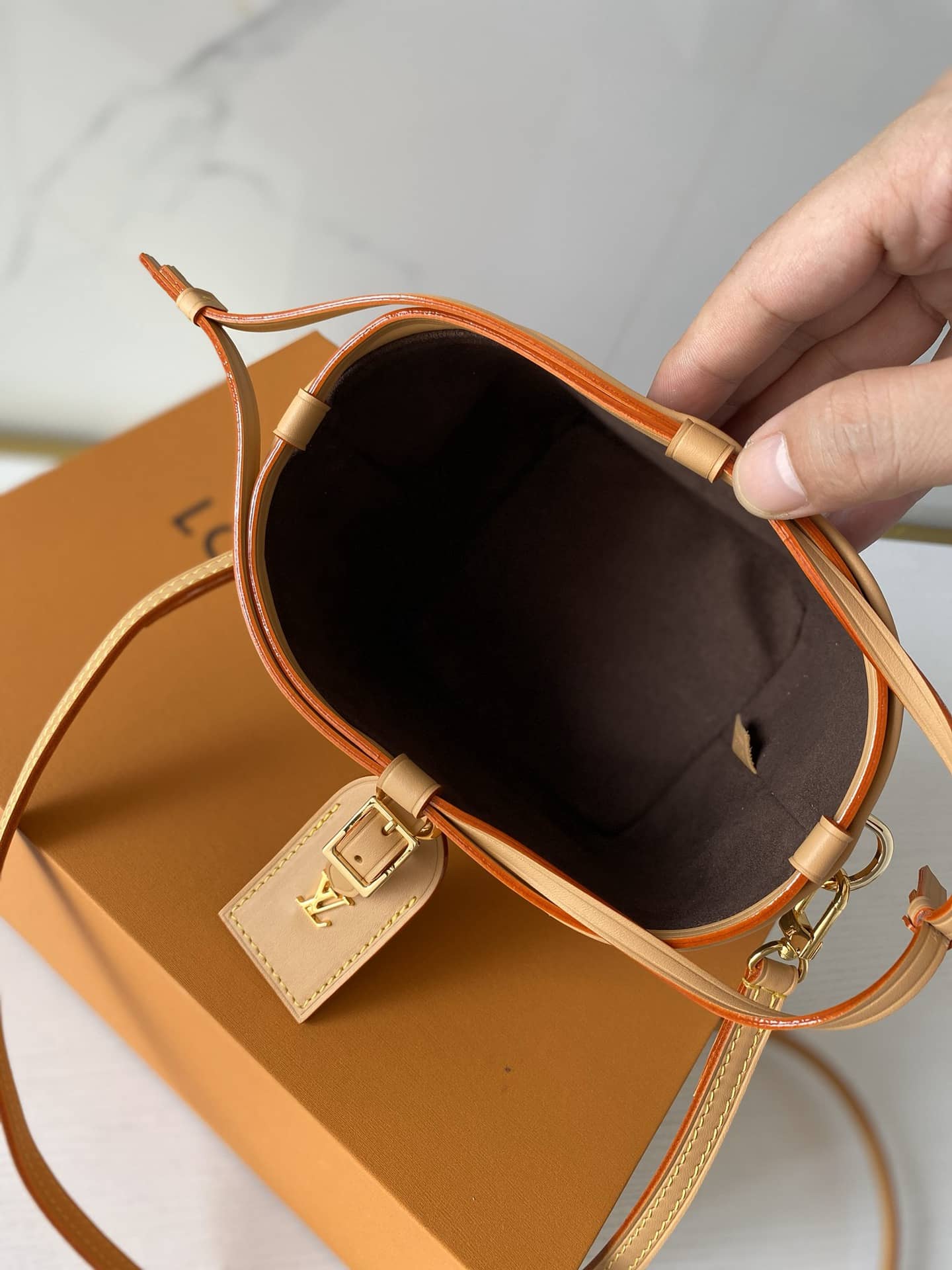 Louis Vuitton Monogram Coated Canvas Replica Crossbody Bag Brown M57099