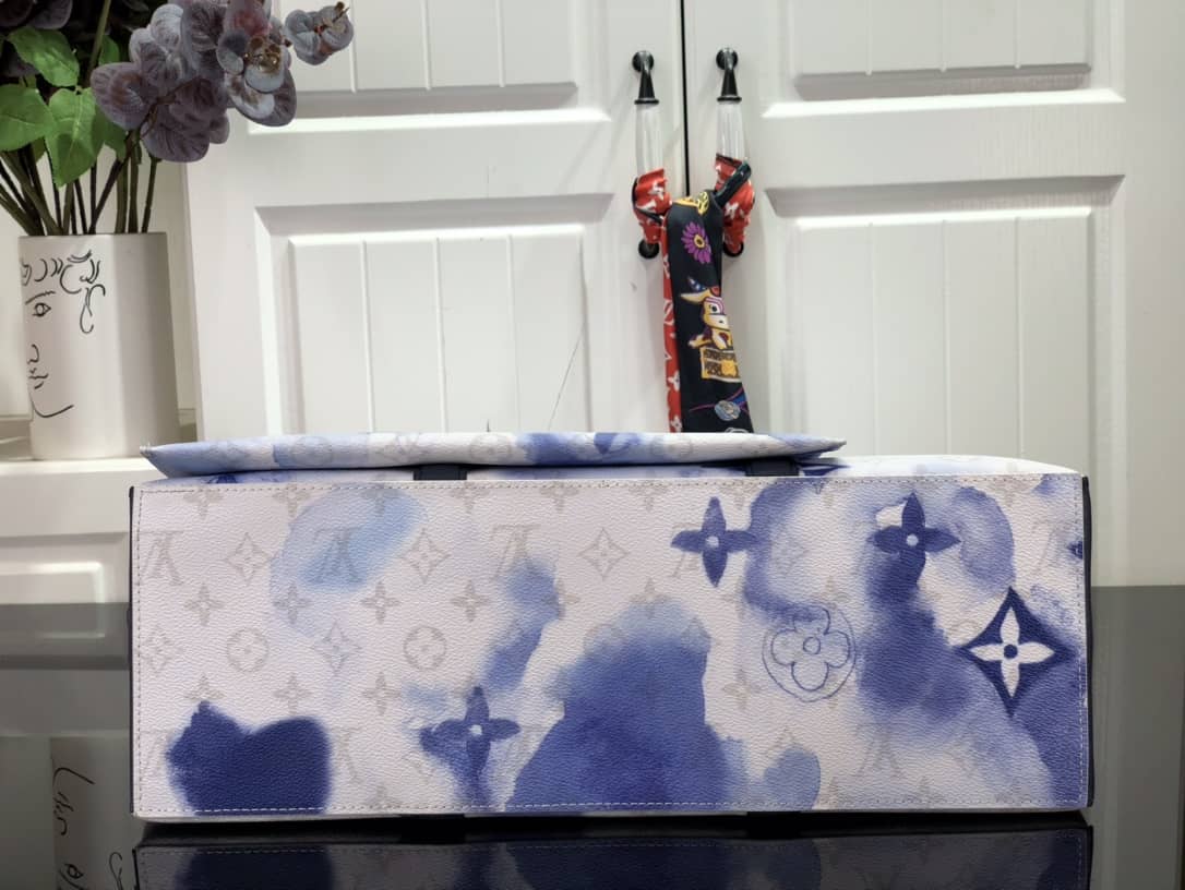 Louis Vuitton Weekend GM Watercolor Monogram Replica Tote Blue M45754