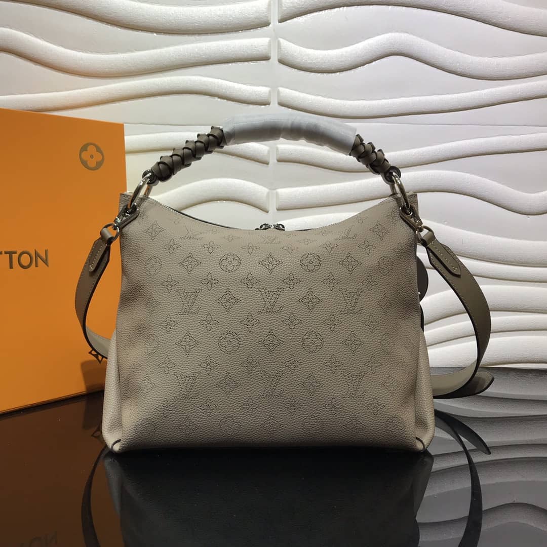 Louis Vuitton Beaubourg Hobo MM Mahina Leather Replica Beige M56073