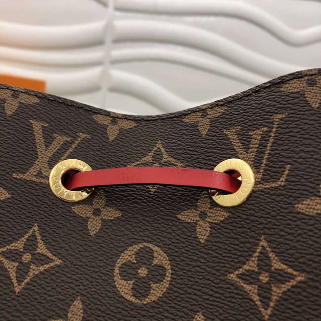 Louis Vuitton Noe Monogram Canvas Replica Bucket Bag Red