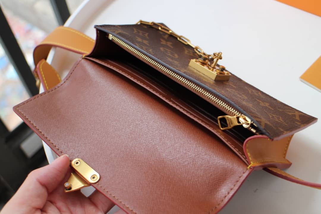 Louis Vuitton Monogram S Lock PM Replica Belt Bag M44667