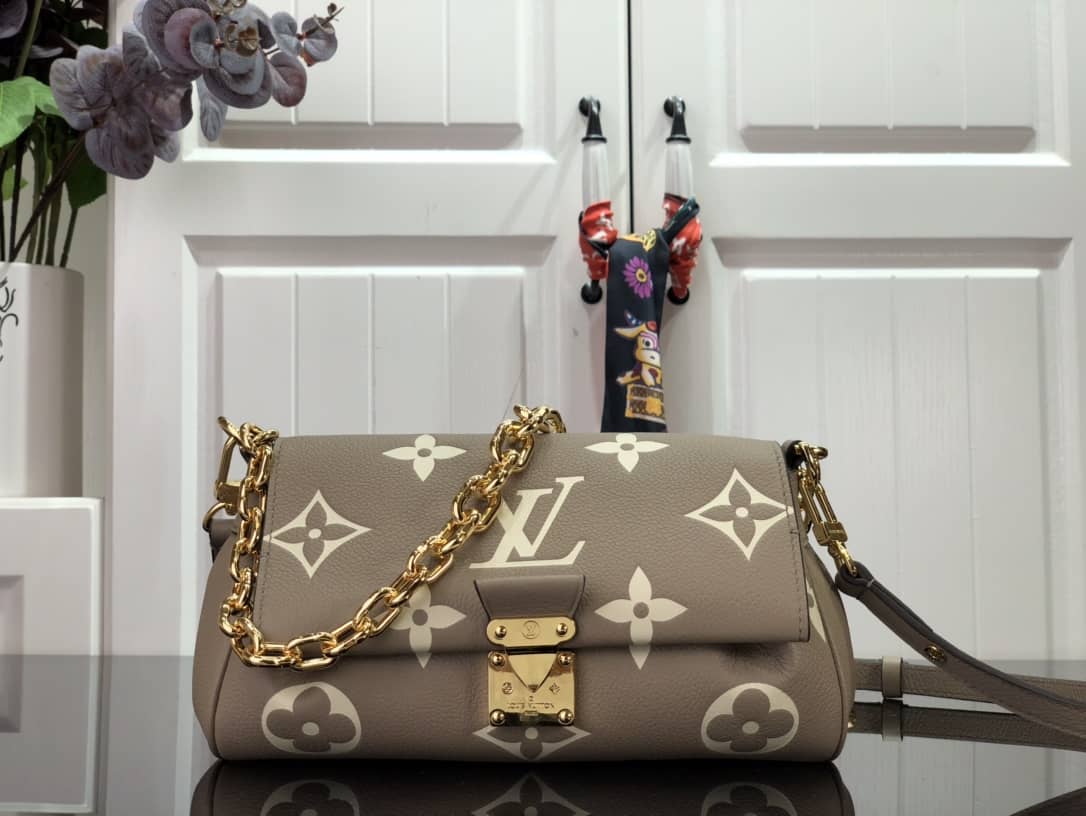 Louis Vuitton Favorite Monogram Empreinte Leather Replica Shoulder Bag Gray M45813