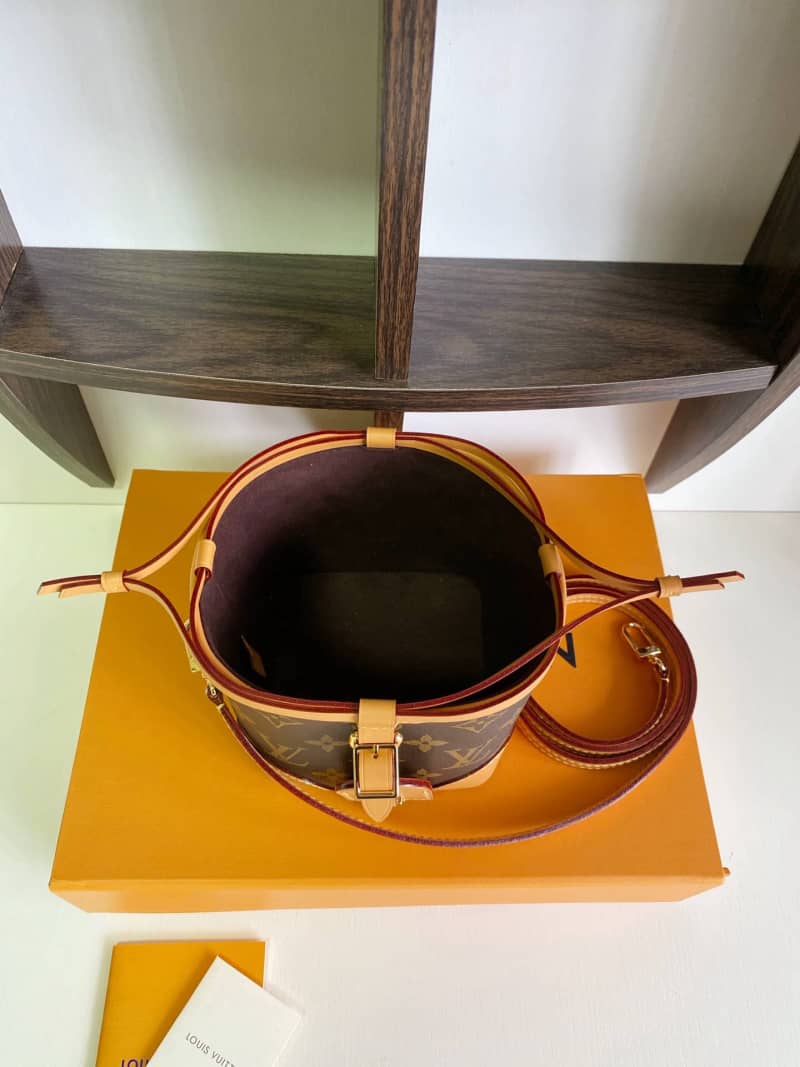 Louis Vuitton Monogram Coated Canvas Replica Crossbody Bag Brown M57099