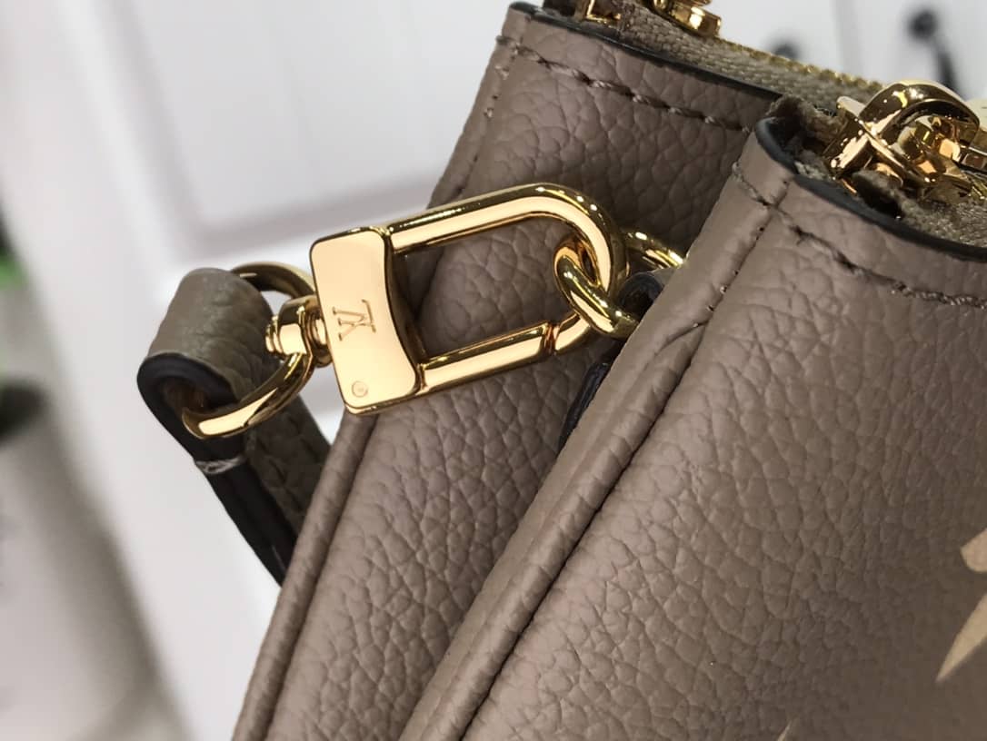 Louis Vuitton Double Zip Monogram Empreinte Leather Replica Pochette M80084