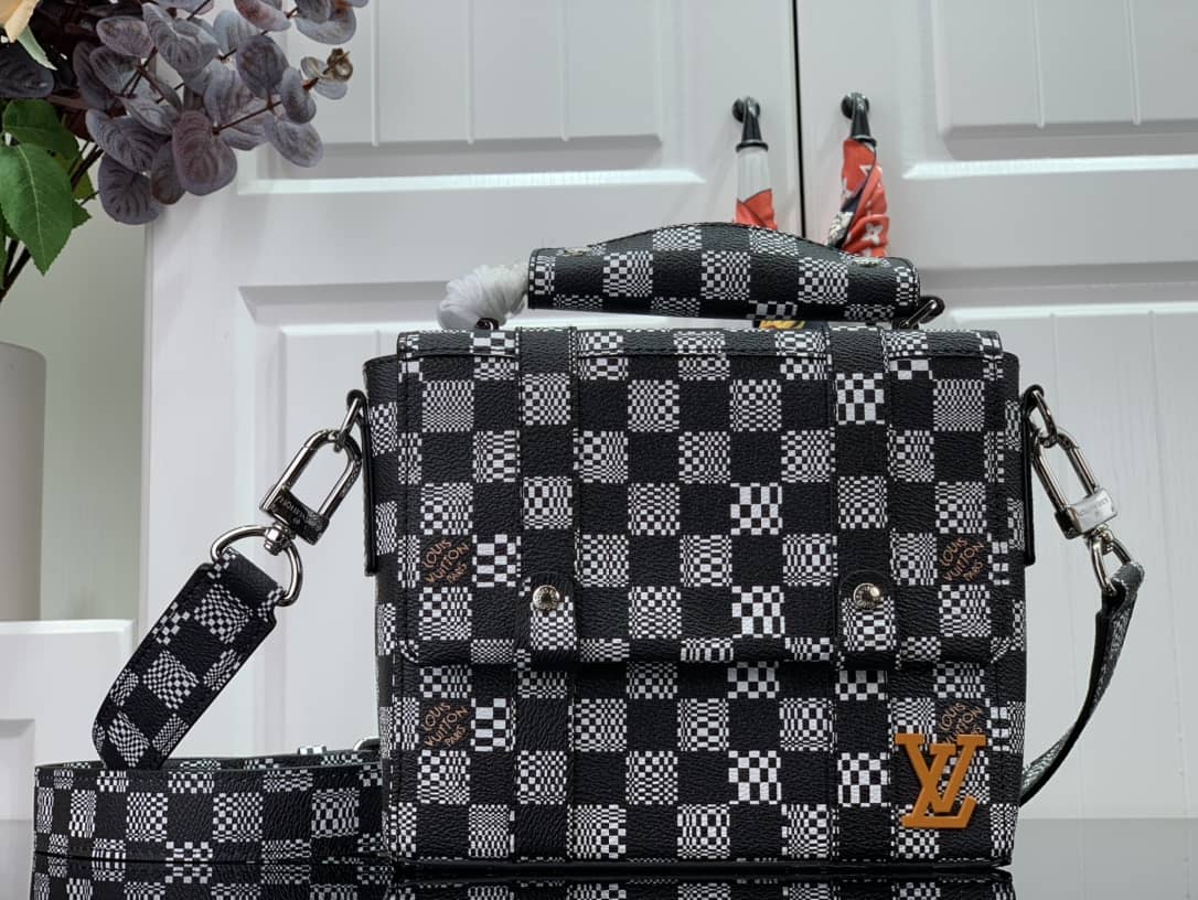 Louis Vuitton Damier Distorted Flap Soft Trunk 2Way Replica N50032