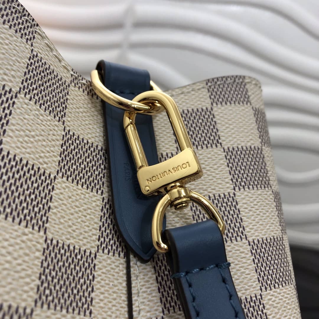 Louis Vuitton Noe Monogram Canvas Replica Bucket Bag Beige Blue