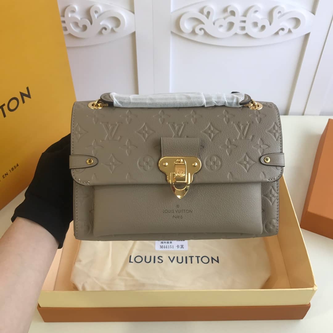 Louis Vuitton Monogram Empreinte Vavin PM Chain Replica Shoulder Bag Khaki M44151