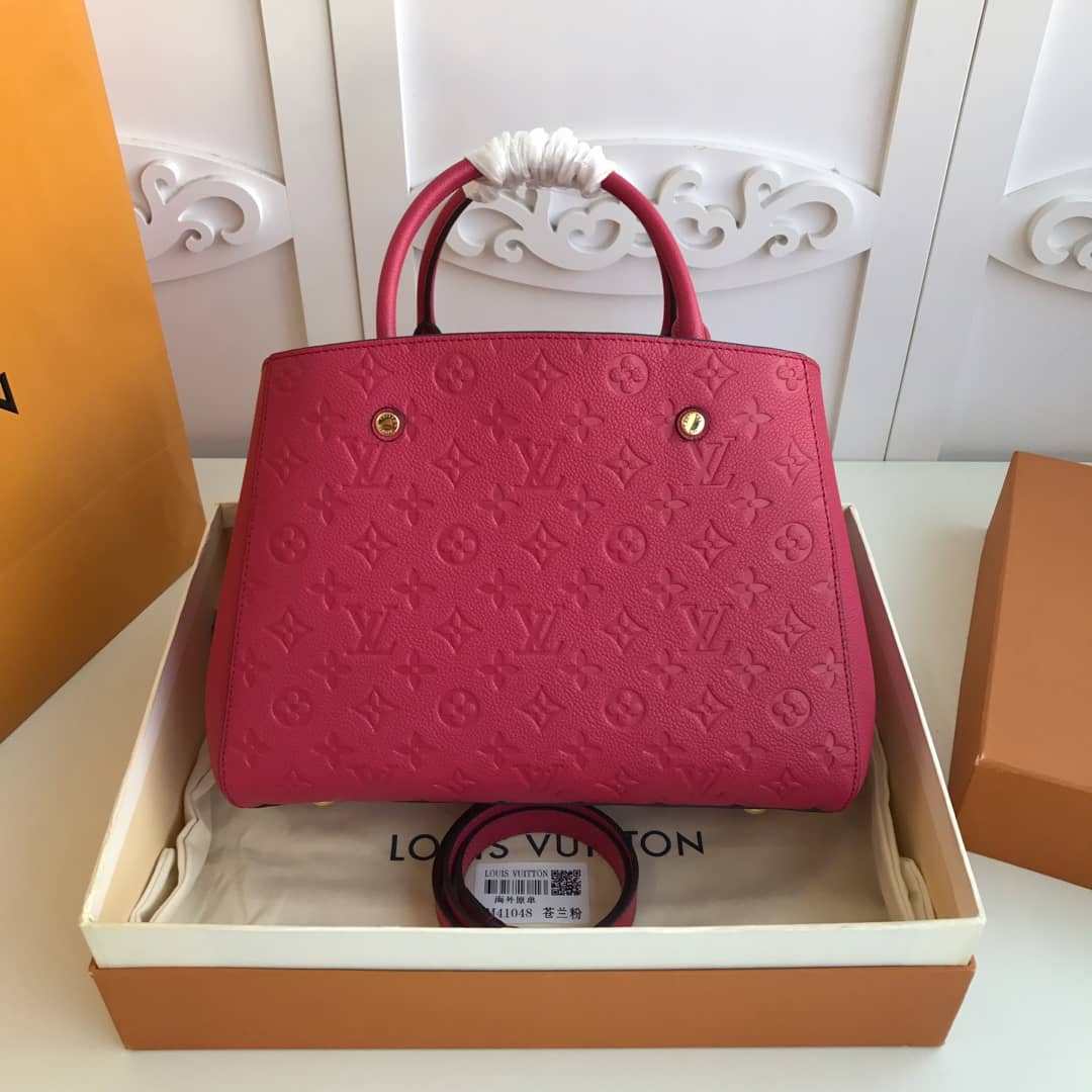 Louis Vuitton Monogram Montaigne MM Shoulder Bag Replica Red M41048