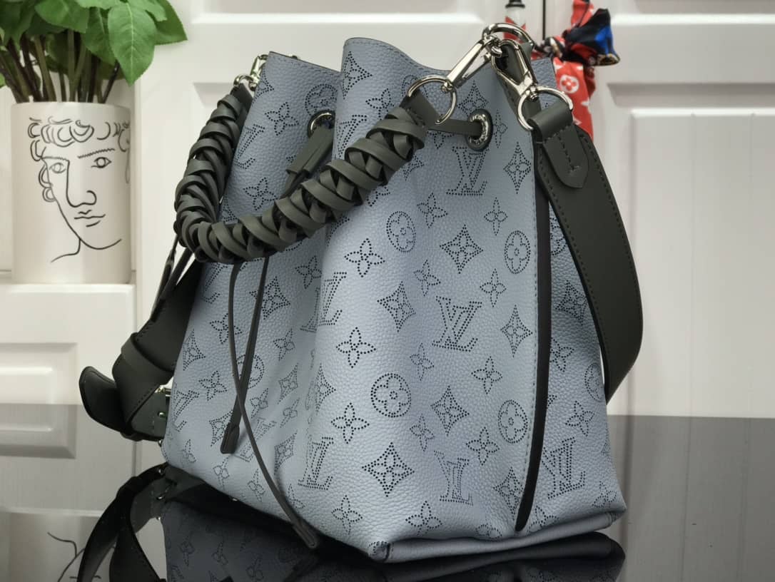 Louis Vuitton Mahina Muria Replica Handbag Blue Gray M55801