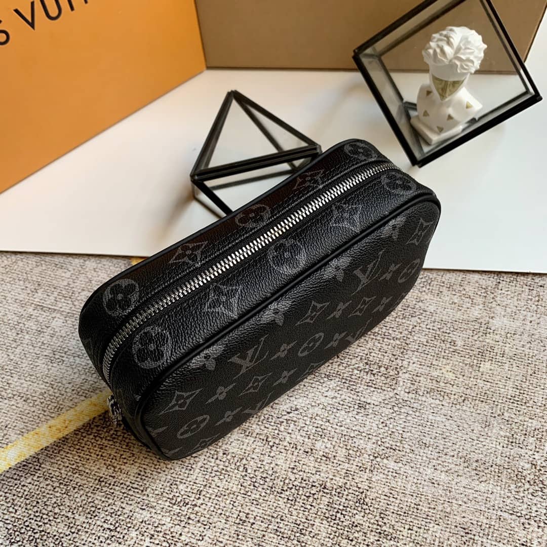 Louis Vuitton Monogram Trousse Toilette Clutch Replica Black M47522
