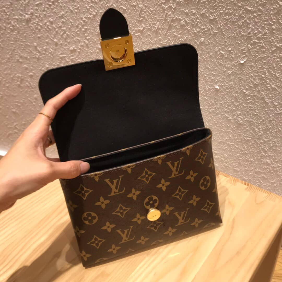 Louis Vuitton Monogram Canvas Locky BB Bag Replica Black M44321