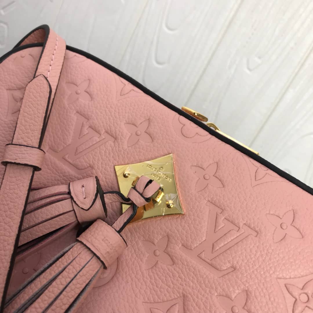 Louis Vuitton Saintonge Monogram Empreinte Replica Bag Pink M44593