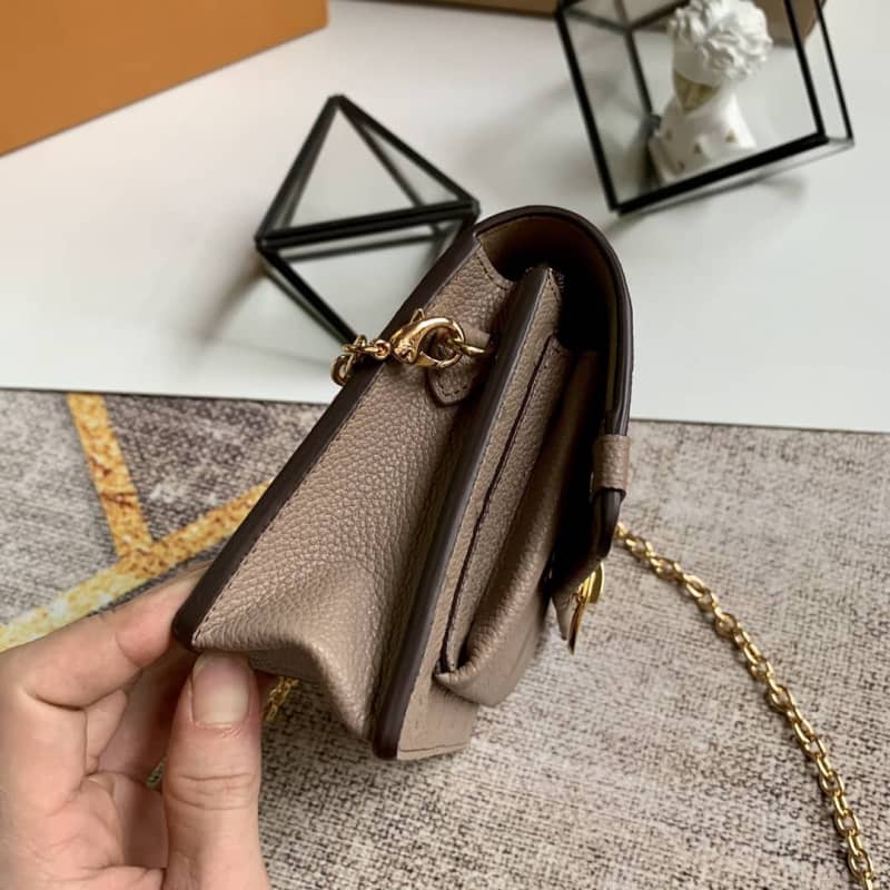 Louis Vuitton Monogram Empreinte Vavin Chain Long Wallet Replica Apricot M67839