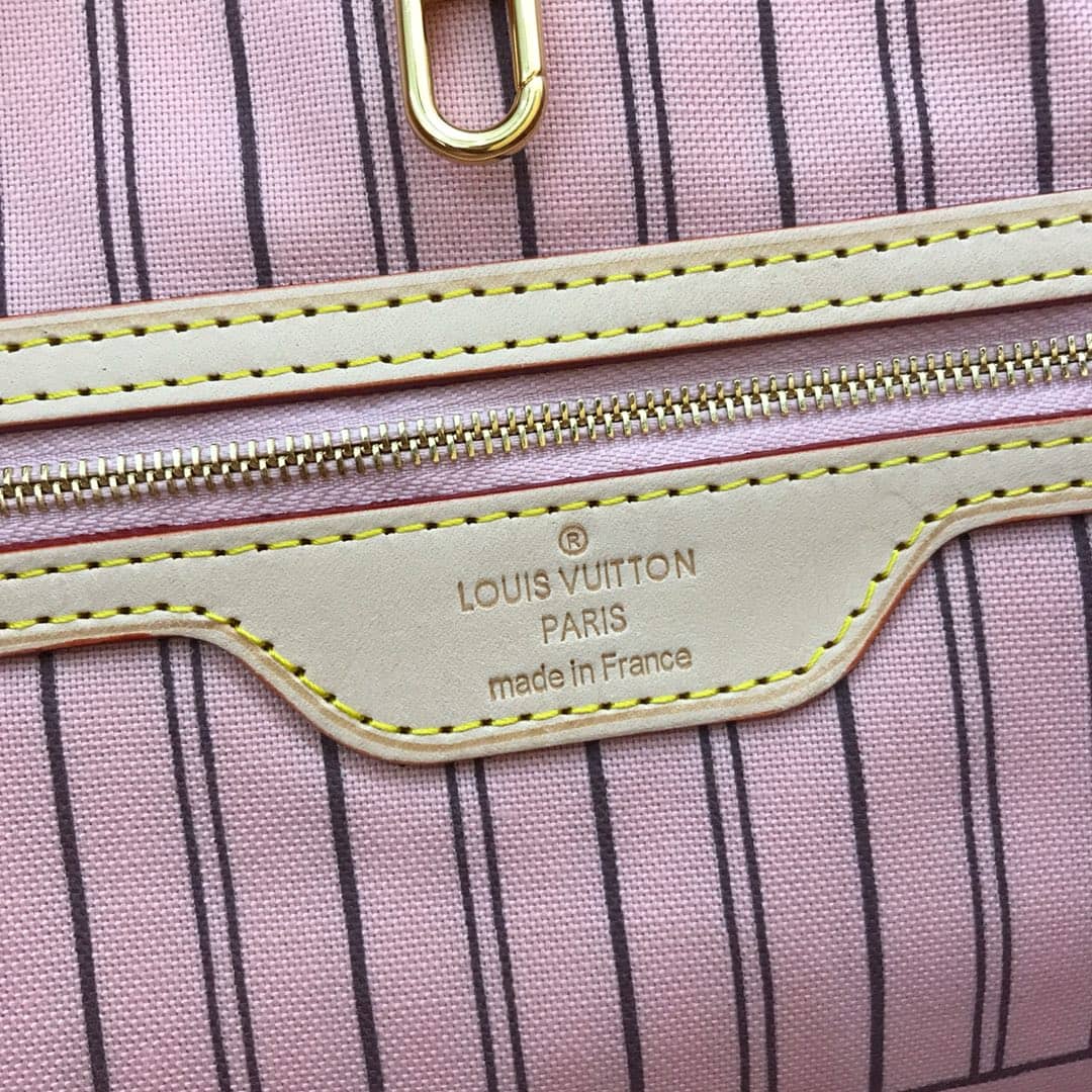 Louis Vuitton Neverfull Dupe Monogram GM Shoulder Bag Replica Pink M40990