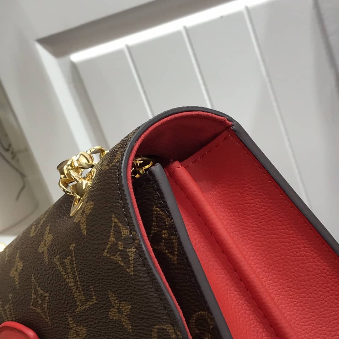Louis Vuitton Monogram Canvas Victoire Chain Bag Replica Red M41731