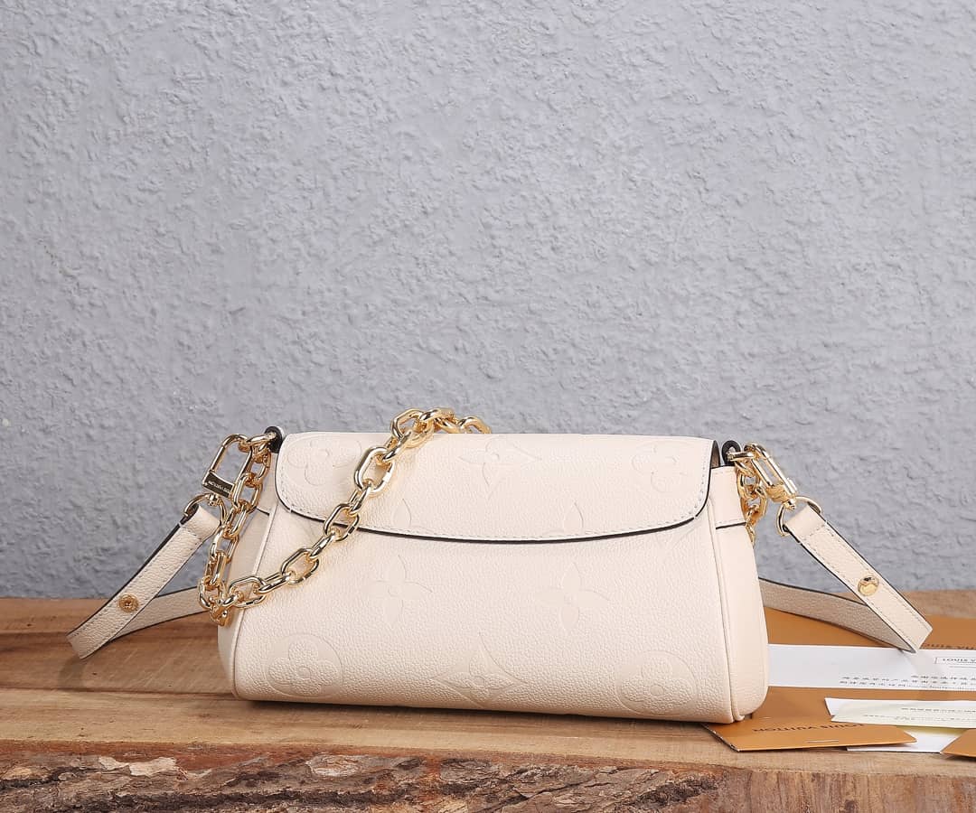 Louis Vuitton Favorite Monogram Empreinte Leather Replica Shoulder Bag White M45813