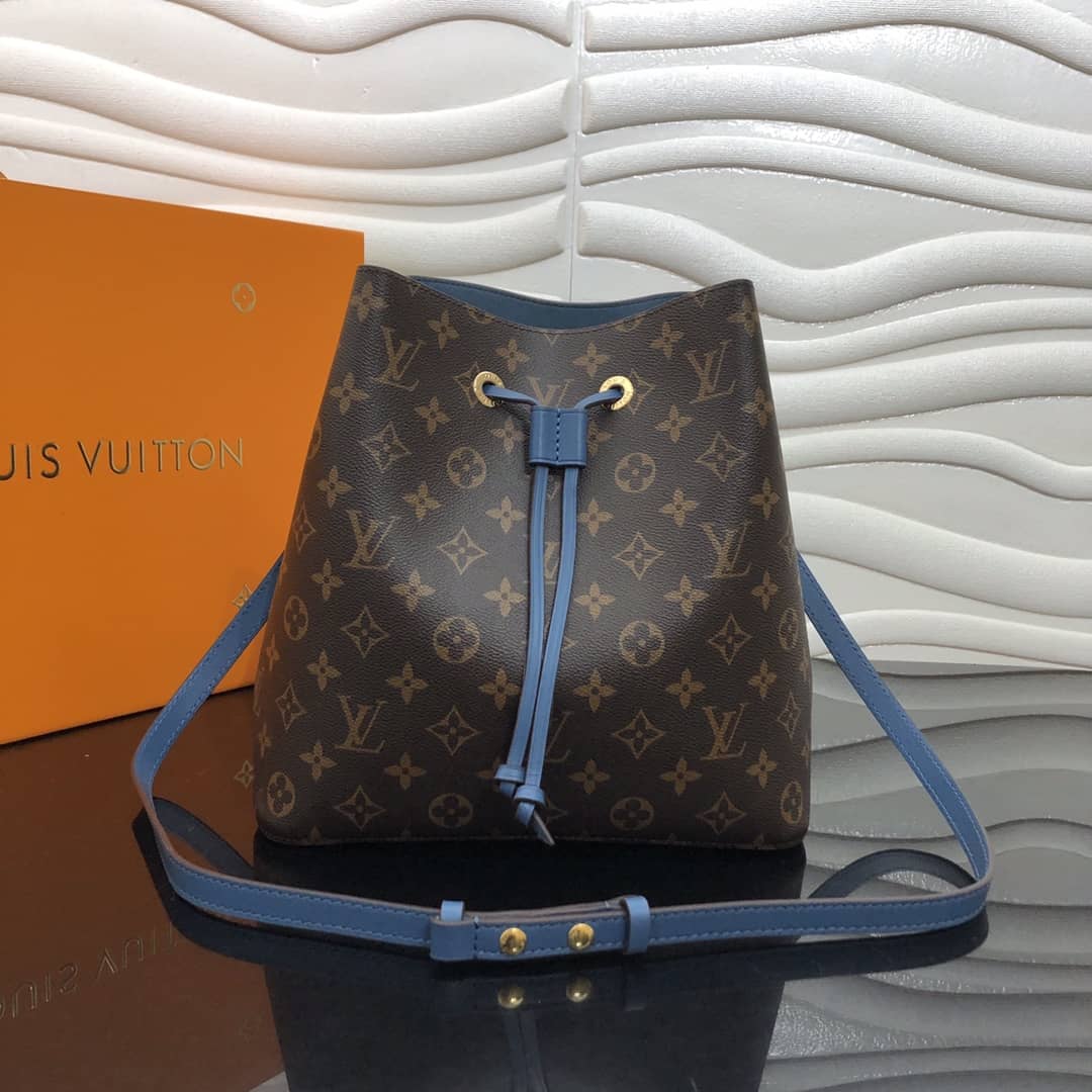 Louis Vuitton Neonoe Replica Bucket Bag Brown Blue M44020