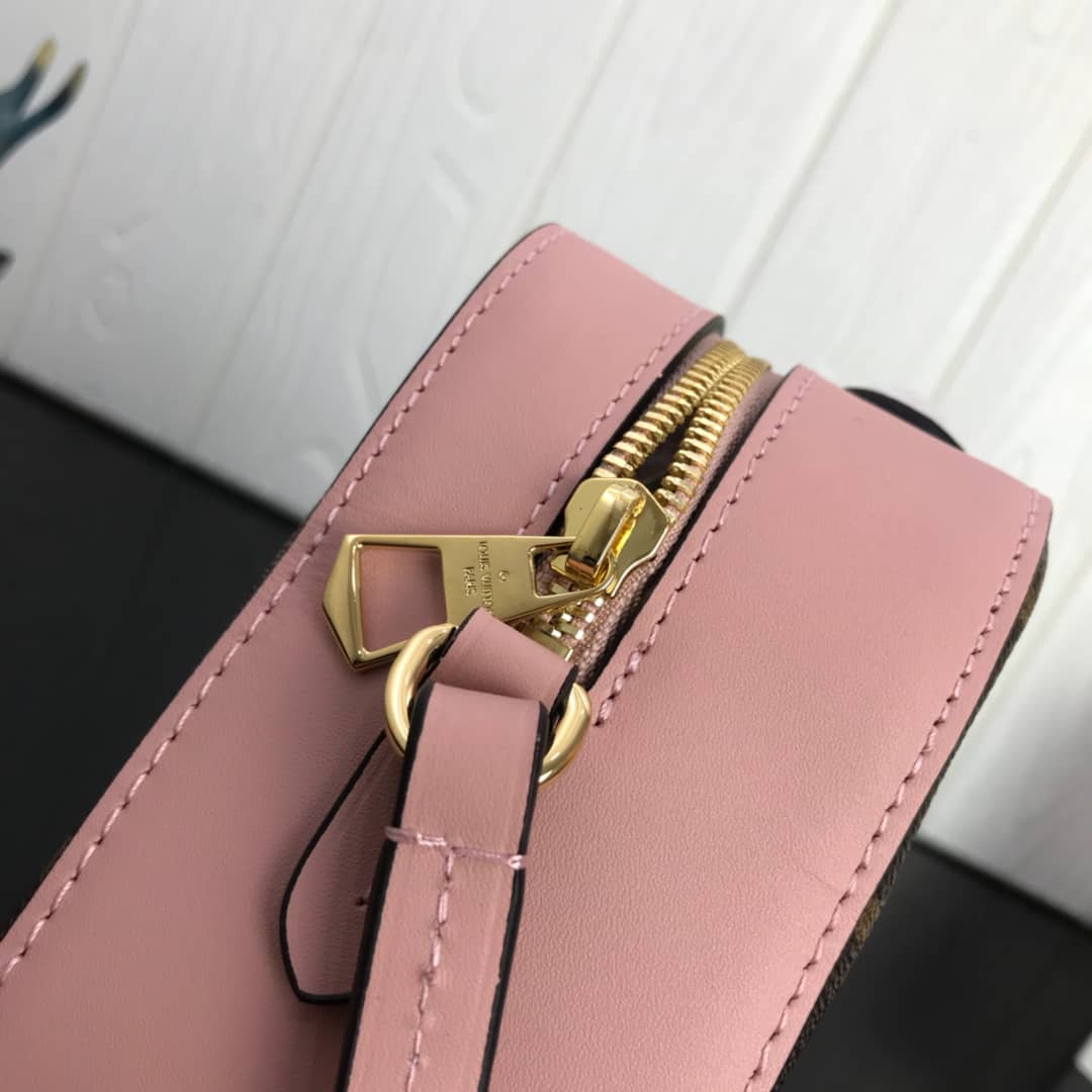 Louis Vuitton Canvas Saintonge Replica Camera Bag Pink M43555