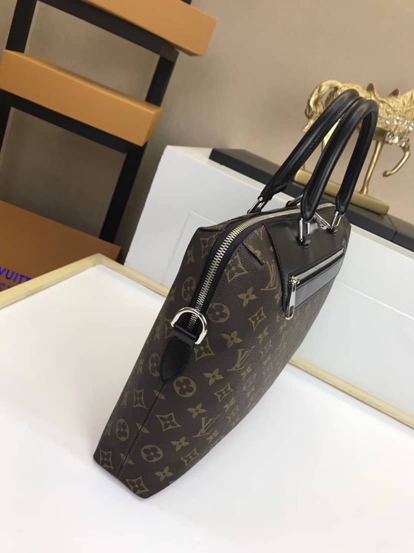 Louis Vuitton Porte Monogram Macassar Document Bag Replica M54019