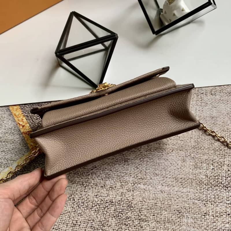 Louis Vuitton Monogram Empreinte Vavin Chain Long Wallet Replica Apricot M67839