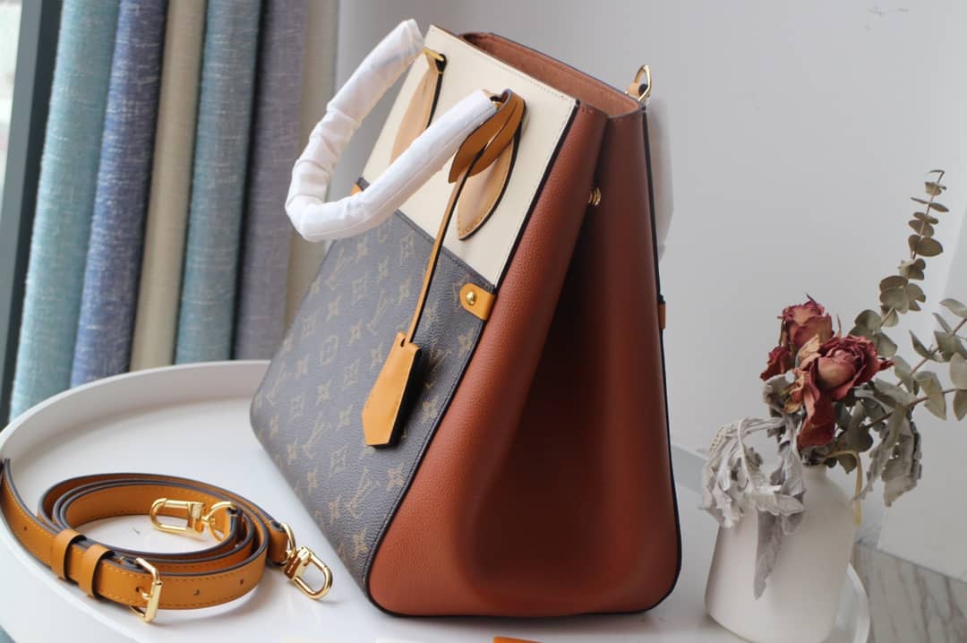 Louis Vuitton Monogram Fold MM 2way Tote Replica White M45409