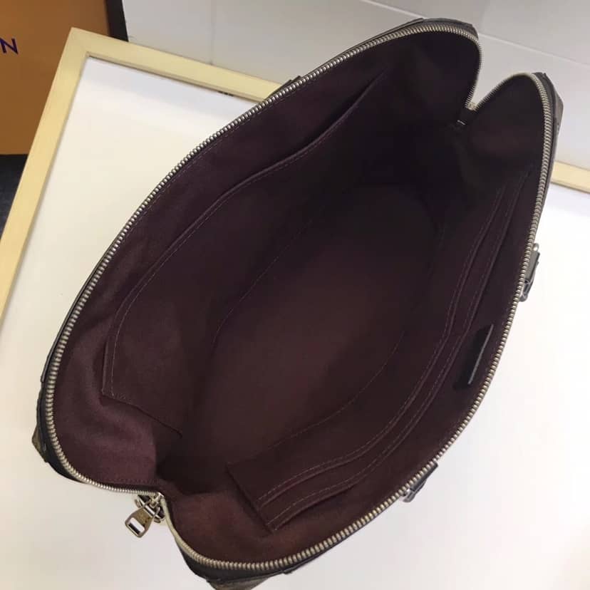 Louis Vuitton Porte Monogram Macassar Document Bag Replica M54019