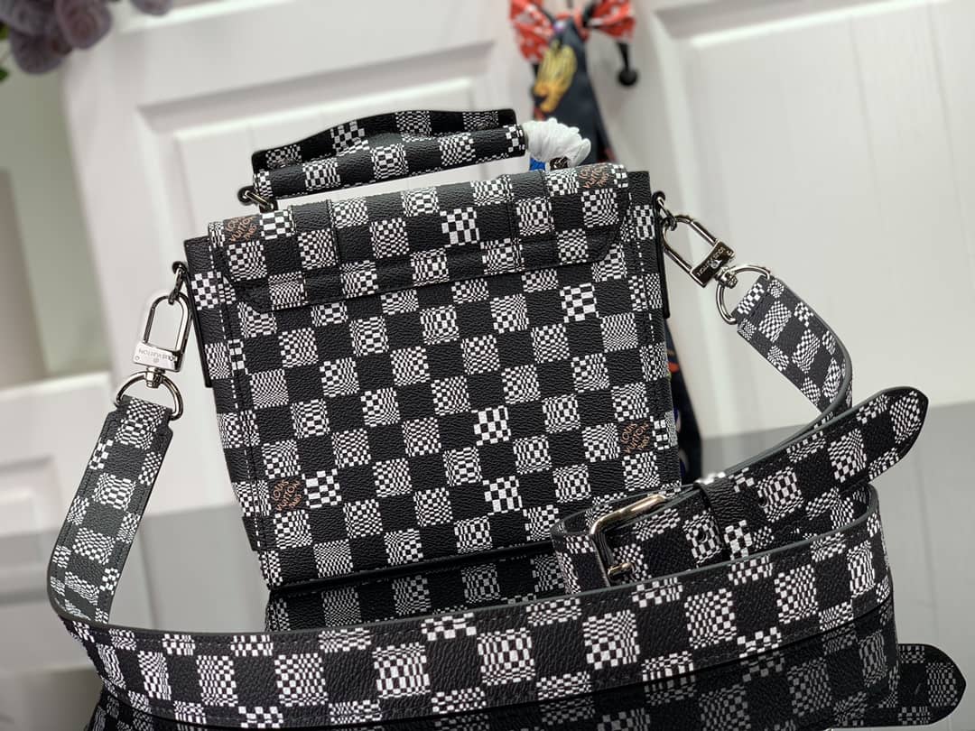 Louis Vuitton Damier Distorted Flap Soft Trunk 2Way Replica N50032
