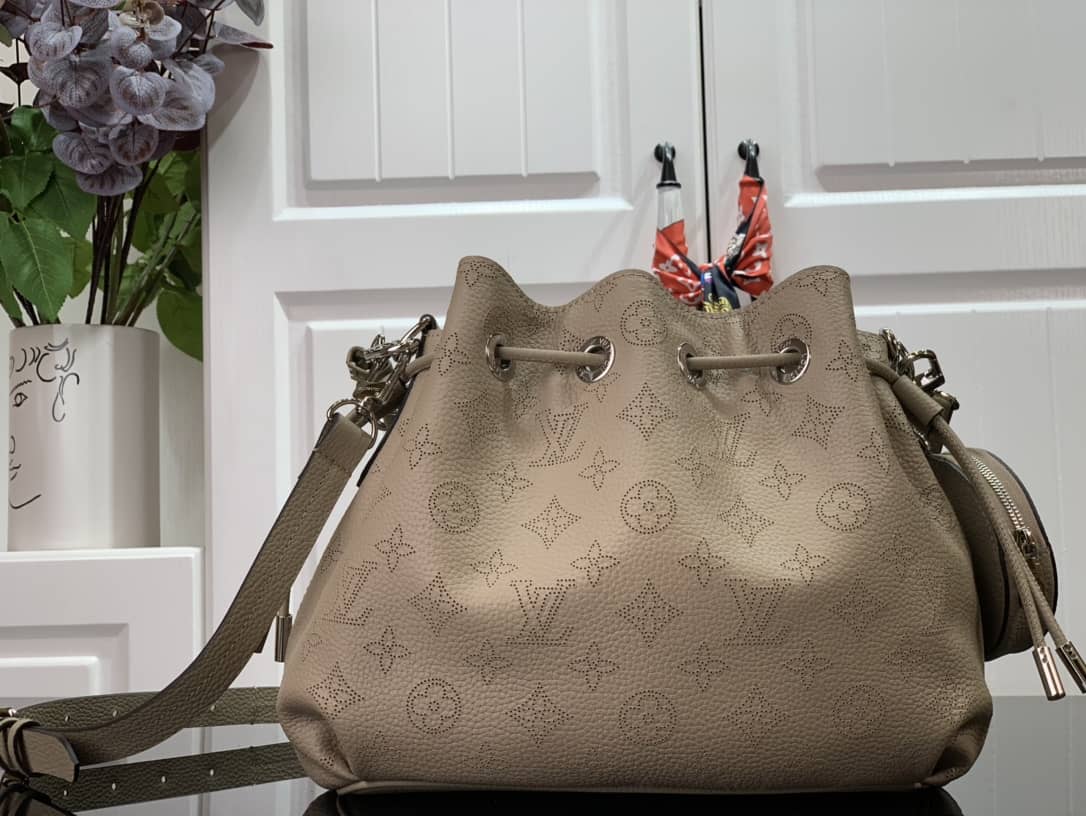Louis Vuitton Bella Mahina Magnolia Leather Replica Bag M57068 Gray