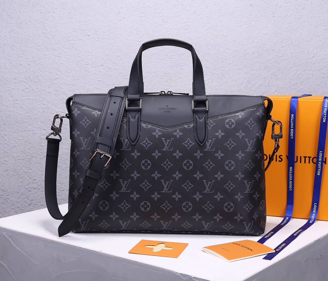 Louis Vuitton Monogram Eclipse Briefcase Explorer Business Bag Replica M40566