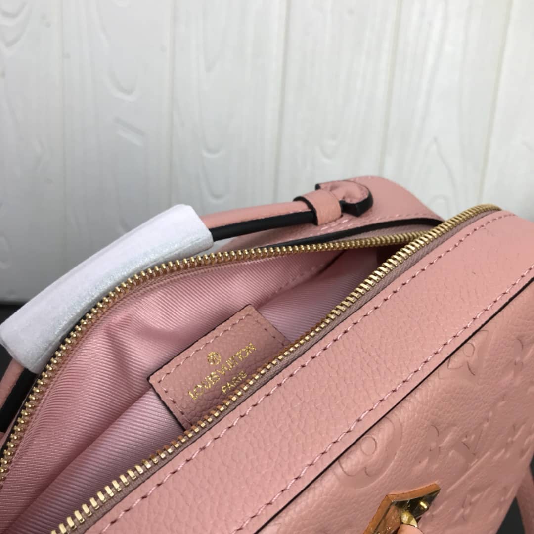 Louis Vuitton Saintonge Monogram Empreinte Replica Bag Pink M44593