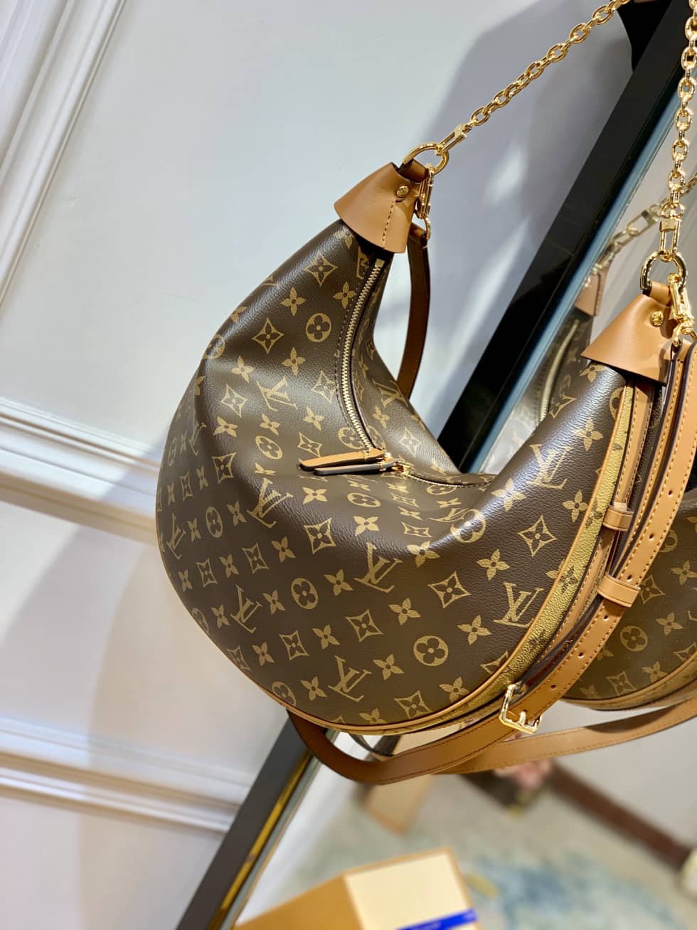 Louis Vuitton Loop Monogram Reverse Coated Canvas M46311 Replica Hobo