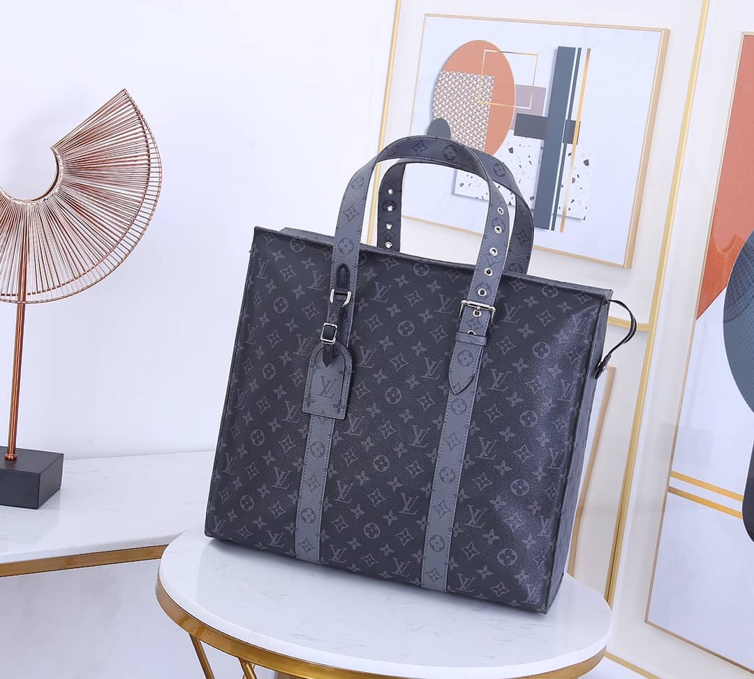 Louis Vuitton Monogram Eclipse Cabas Zippe GM Replica Tote M45379