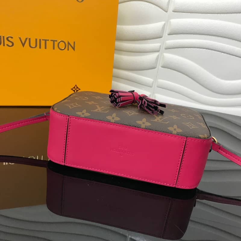 Louis Vuitton Saintonge Monogram Canvas Replica Shoulder Bag Pink Red M43557