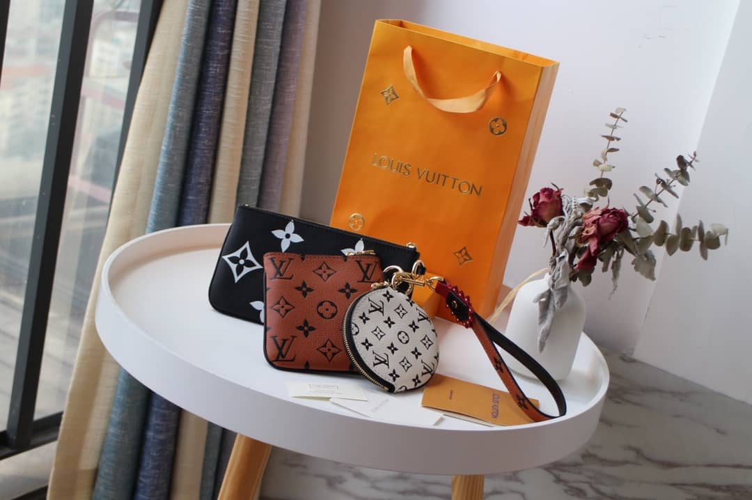 Louis Vuitton Crafty Trio Pouch Monogram Empreinte Replica M69516