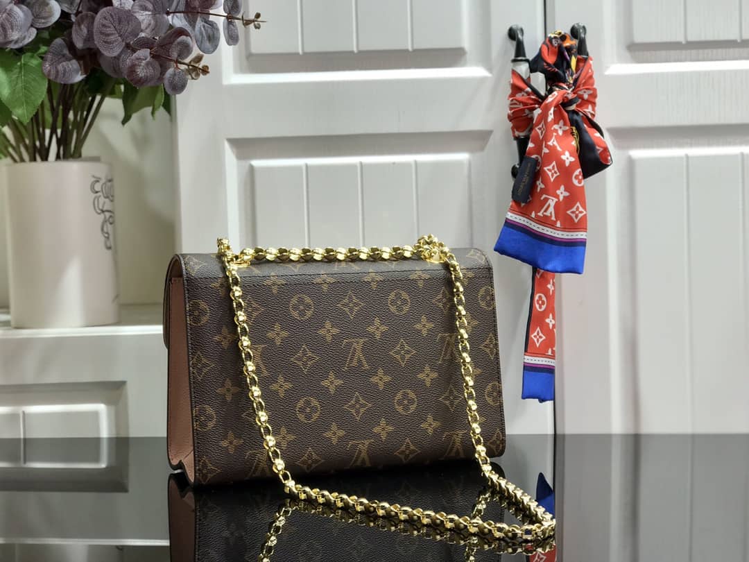 Louis Vuitton Monogram Canvas Victoire Chain Bag Replica Pink M41731