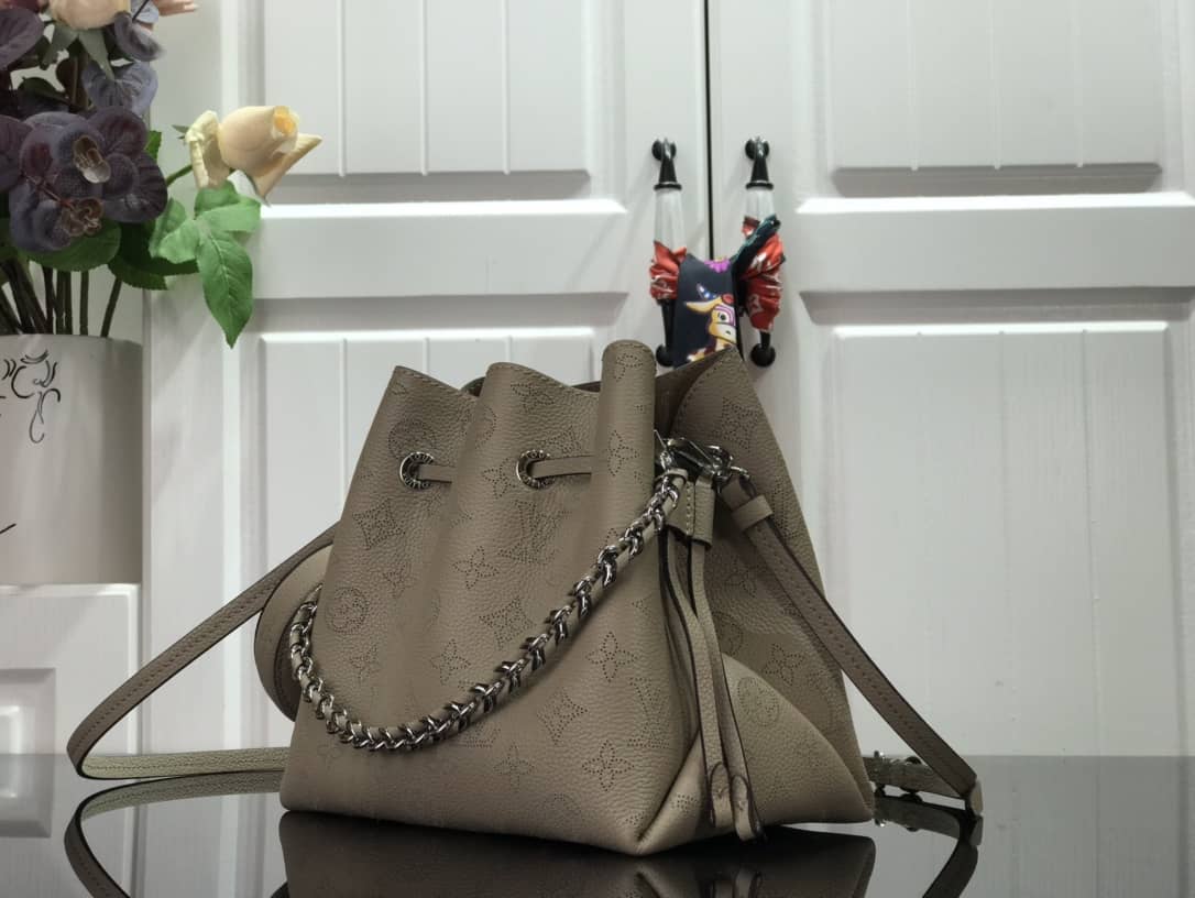 Louis Vuitton Bella Mahina Magnolia Leather Replica Bag Apricot M57068