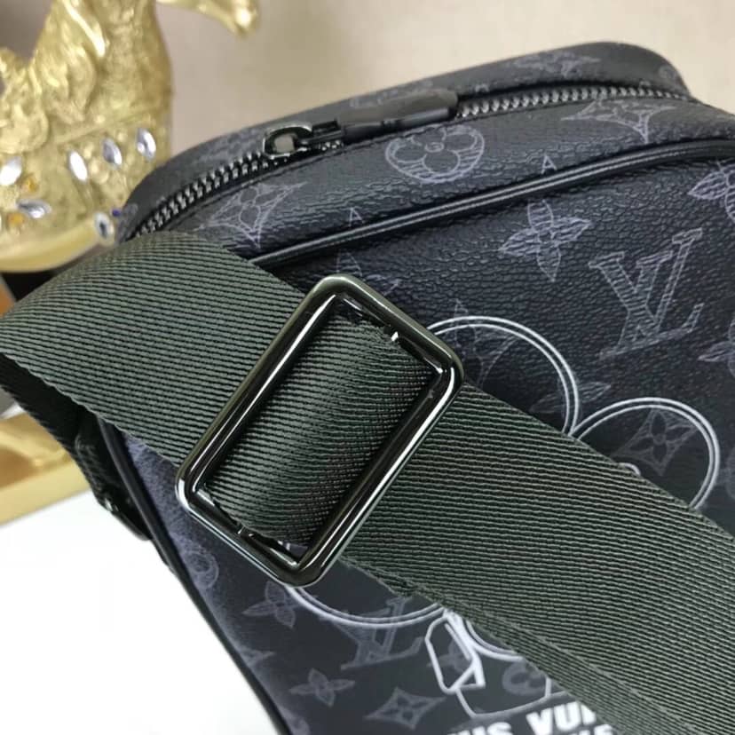 Louis Vuitton Monogram Eclipse Danube PM Vivienne Replica Shoulder Bag M43677