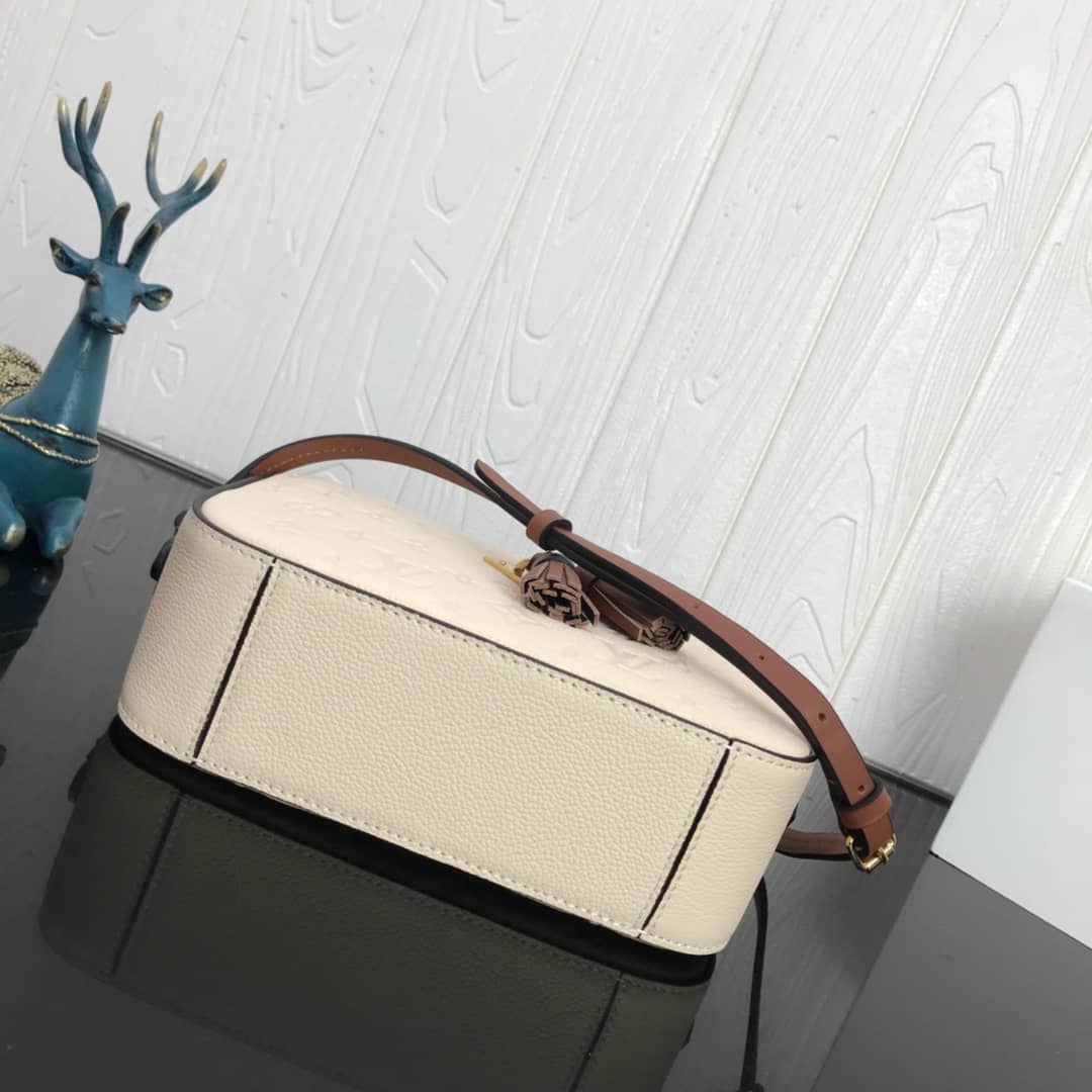 Louis Vuitton Saintonge Monogram Empreinte Replica Bag White M44593