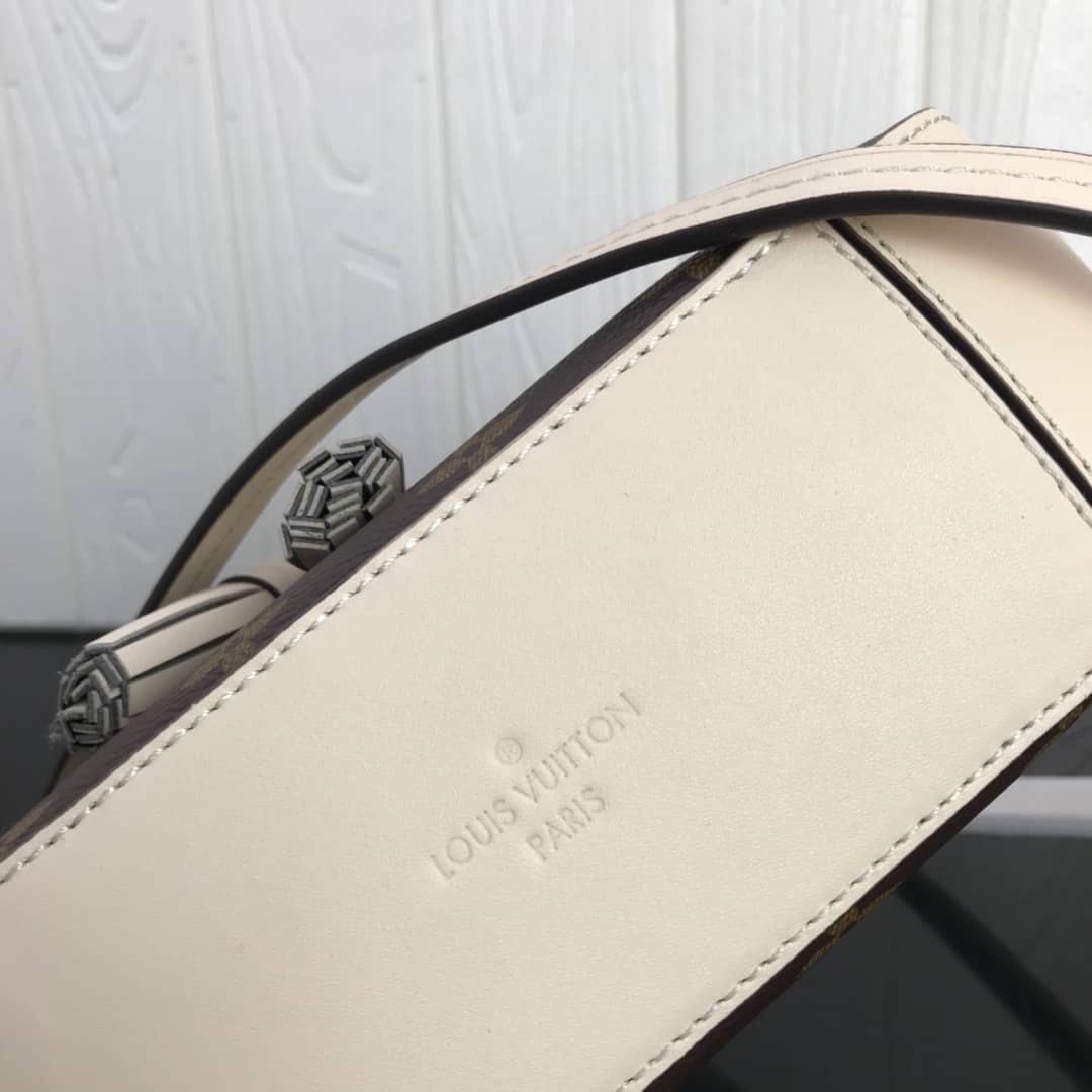 Louis Vuitton Canvas Saintonge Replica Camera Bag White M43555