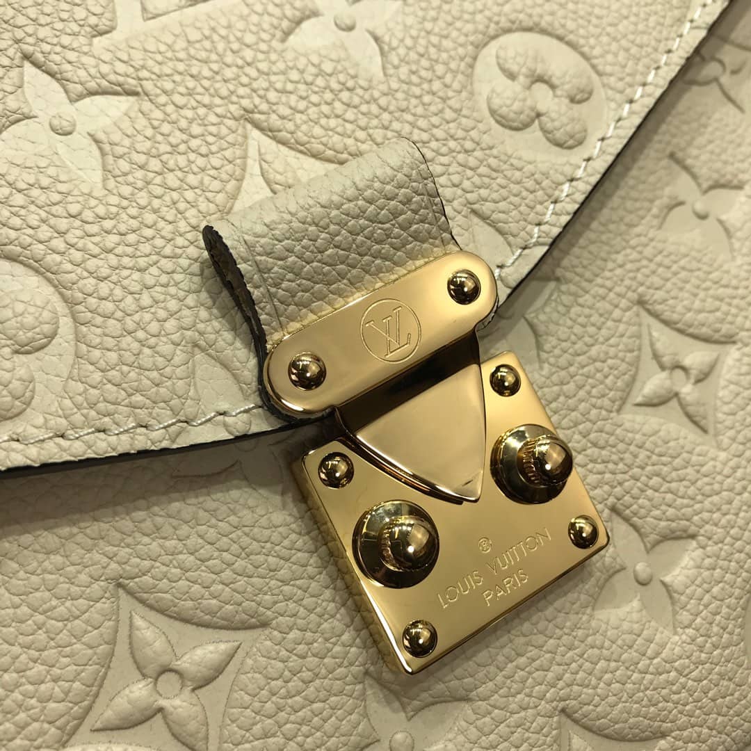 Louis Vuitton Pochette Metis Braided Monogram Empreinte Replica Beige M43942