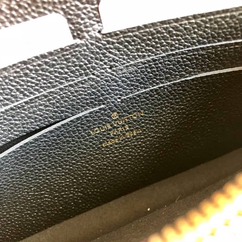 Louis Vuitton Monogram Empreinte Vavin Chain Long Wallet Replica Black M67839