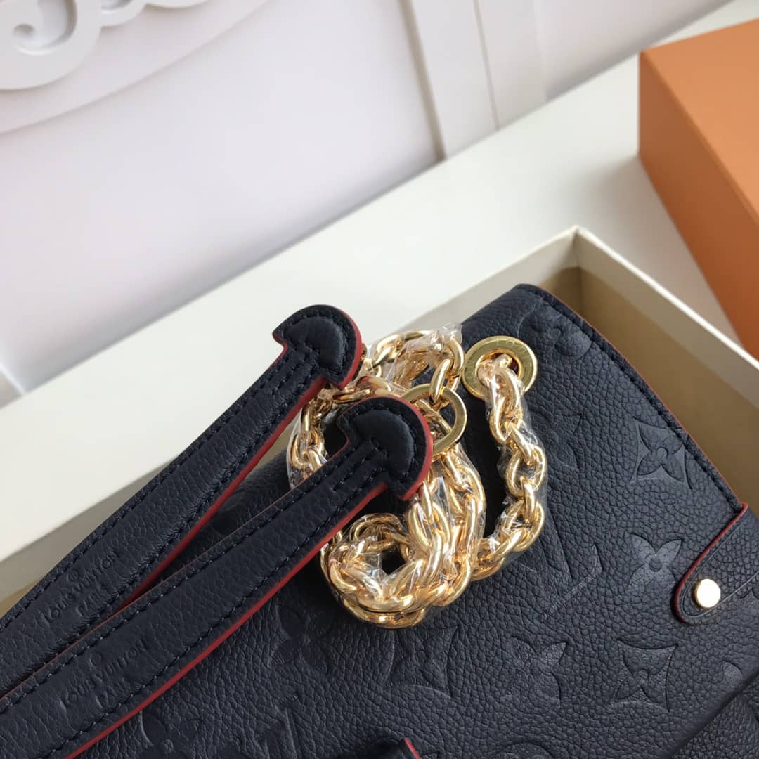 Louis Vuitton Monogram Empreinte Vavin PM Chain Replica Shoulder Bag Black M44151