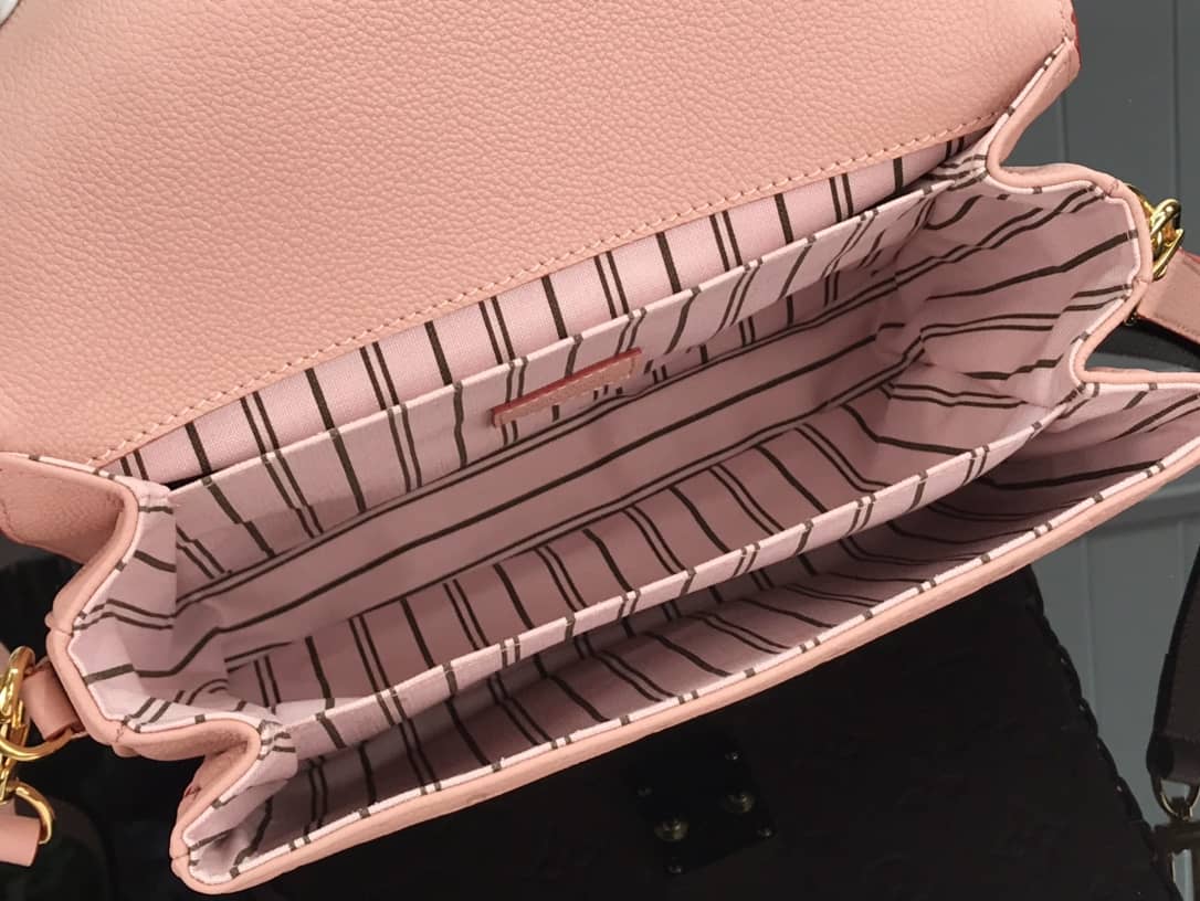 Louis Vuitton Pochette Metis Braided Monogram Empreinte Replica Pink M43942