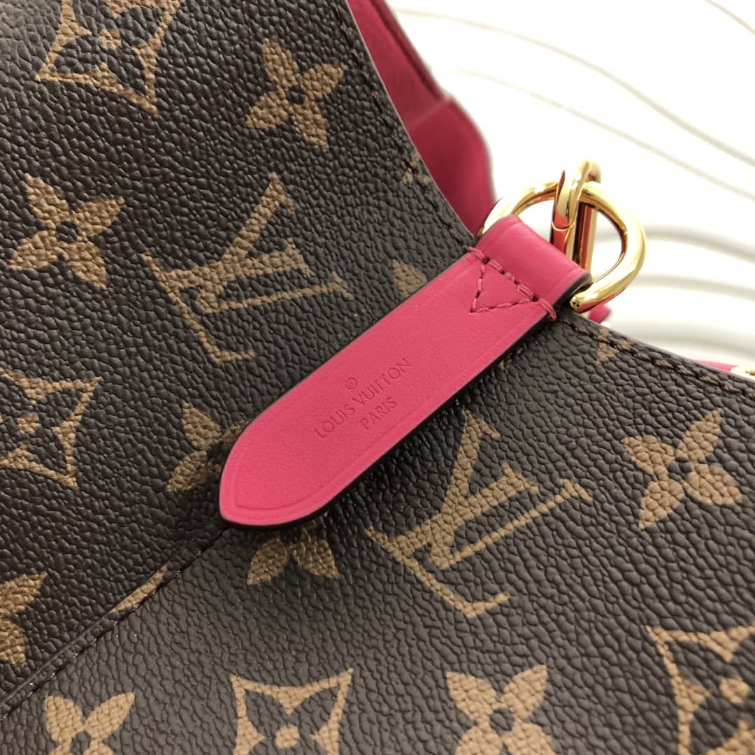 Louis Vuitton Neonoe Replica Bucket Bag Brown Pink Red M44020