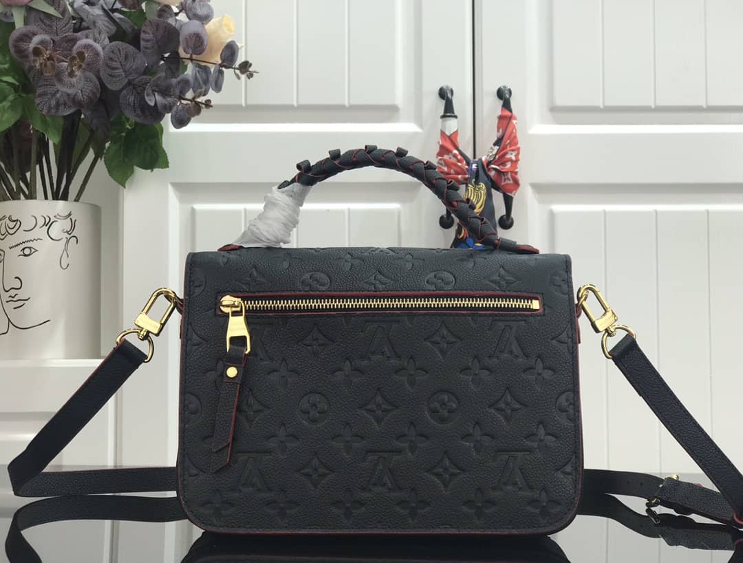 Louis Vuitton Pochette Metis Braided Monogram Empreinte Replica Black M43942